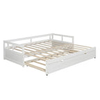 Lit de repos en bois avec lit gigogne escamotable, de une à deux places (format simple à grand lit)