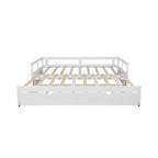 Lit de repos en bois avec lit gigogne escamotable, de une à deux places (format simple à grand lit)