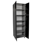 Armoire utilitaire 4 portes – Panneau plat, unité simple | 36" × 90" × 23-3/8"