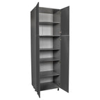 Armoire utilitaire 4 portes – Panneau plat, unité simple | 36" × 90" × 23-3/8"