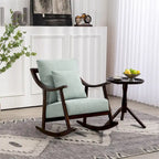 Fauteuil à bascule en tissu tressé jaune / marron clair / vert clair, une place