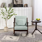 Fauteuil à bascule en tissu tressé jaune / marron clair / vert clair, une place