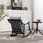 Fauteuil à bascule en tissu tressé jaune / marron clair / vert clair, une place