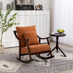 Fauteuil à bascule en tissu tressé jaune / marron clair / vert clair, une place