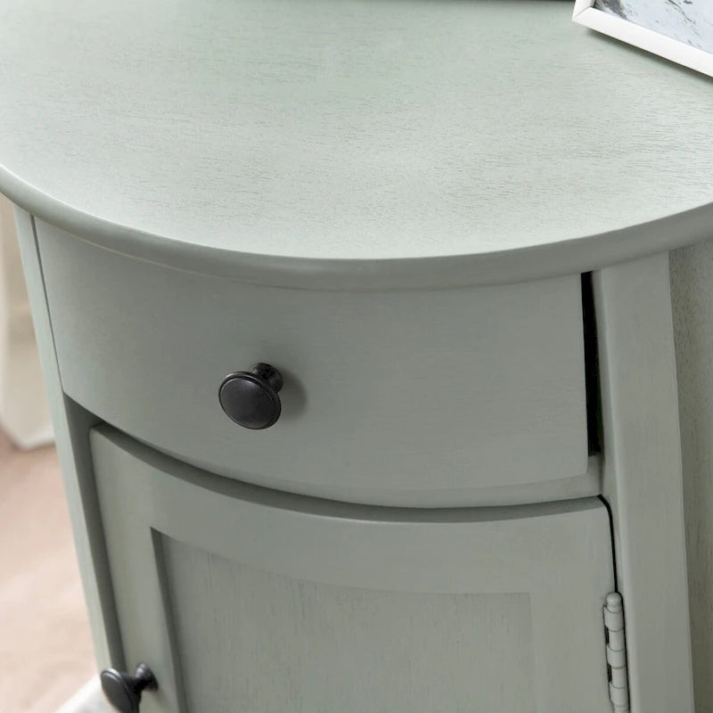 Meuble d'appoint 2 portes en bois gris