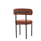 Lot de 2 chaises de salle à manger avec dossier incurvé en tissu bouclé, blanc/gris/vert/marron