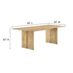 Table de salle à manger rectangulaire et banc en Chêne / Noyer, 8 places