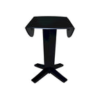 Table de salle à manger à pied central, rabattable, noire/hickory, 2 à 4 places