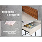 Bureau moderne pour 1 personne avec finition rustique marron/noyer et ciment