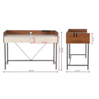 Bureau moderne pour 1 personne avec finition rustique marron/noyer et ciment
