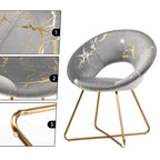Fauteuil d'appoint en velours noir / vert foncé / gris avec motif doré, une place