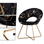 Fauteuil d'appoint en velours noir / vert foncé / gris avec motif doré, une place